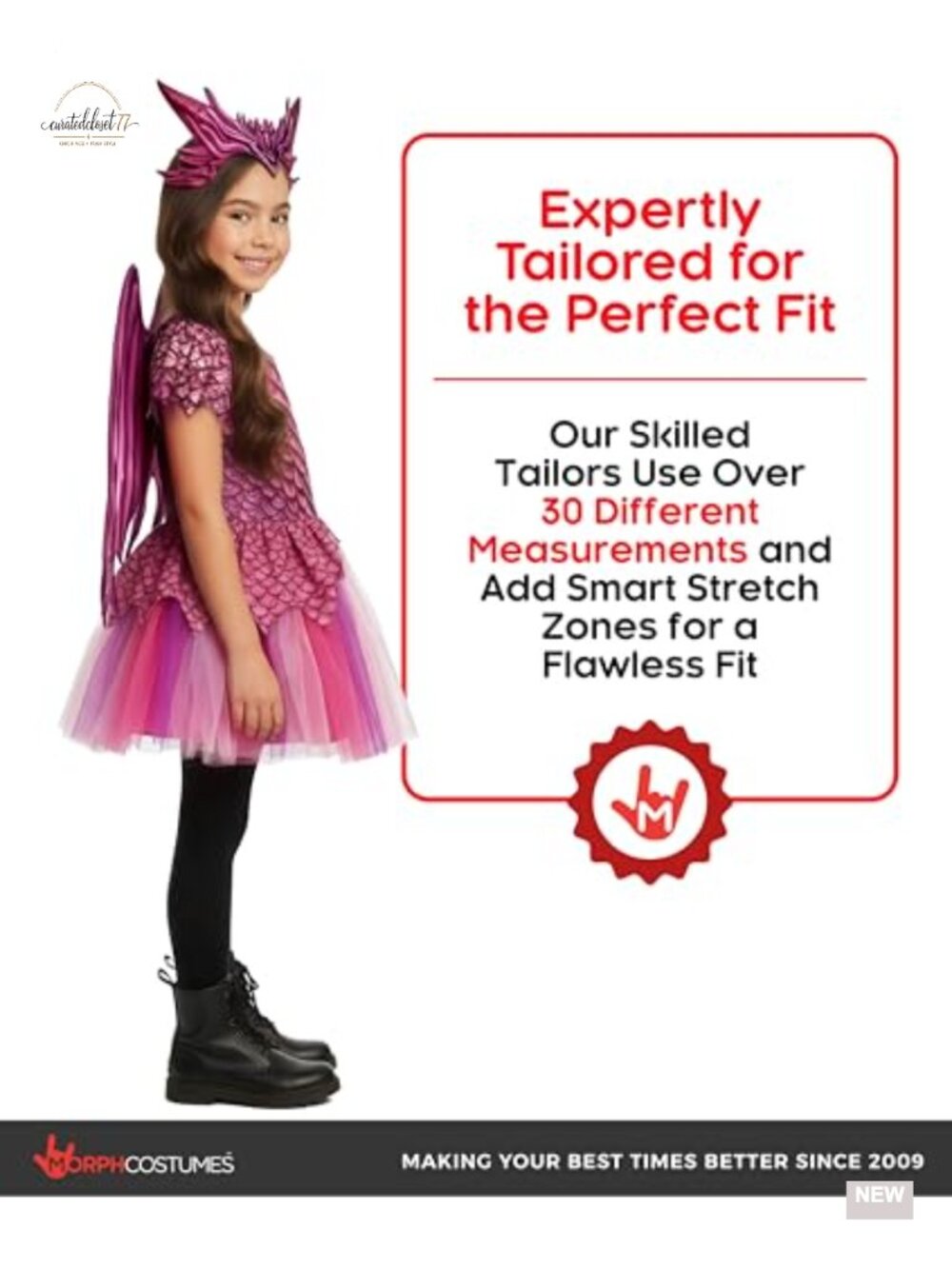 Girls Dragon Costume Kids Dress Wings Headband Halloween - Picture 4 of 6